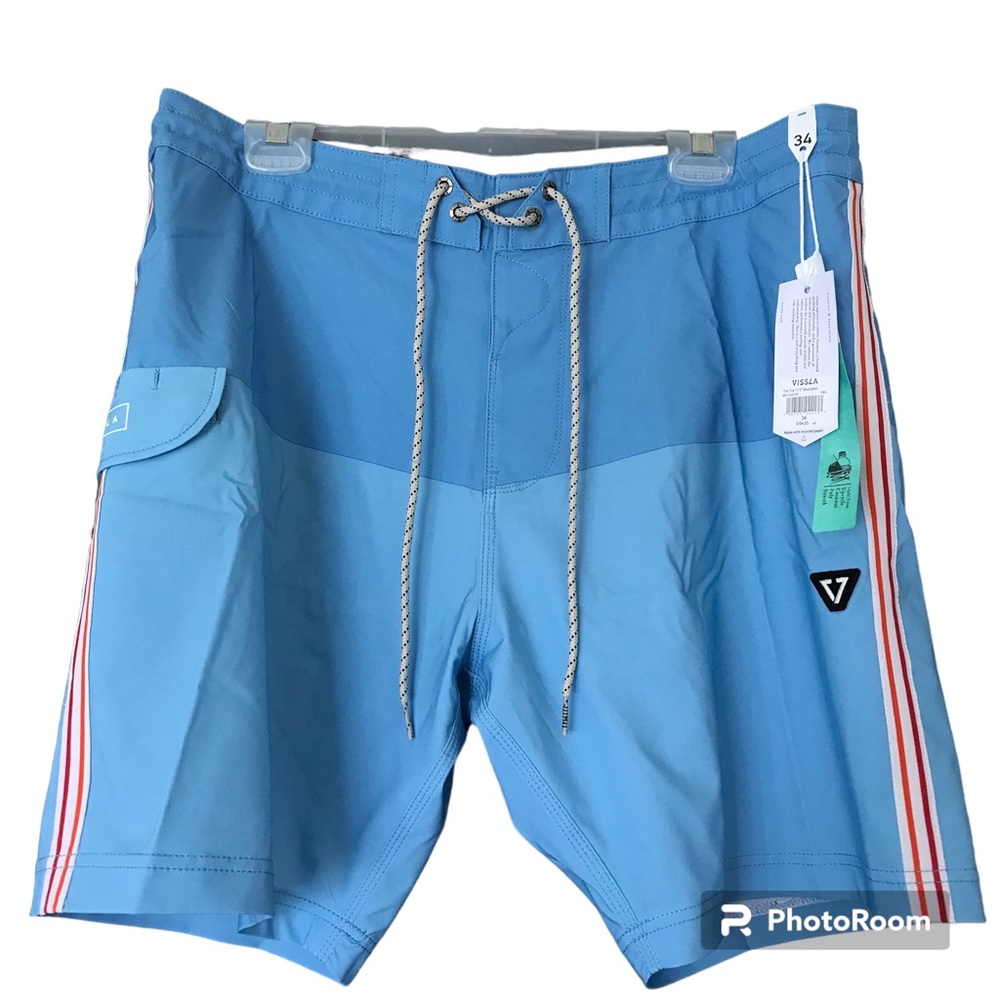 VISSLA The Trip 17.5" Heritage Blue Boardshorts size 34